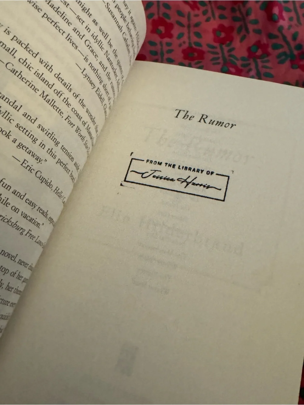 Elin Hilderbrand - The Rumor - Paperback - Like New*
